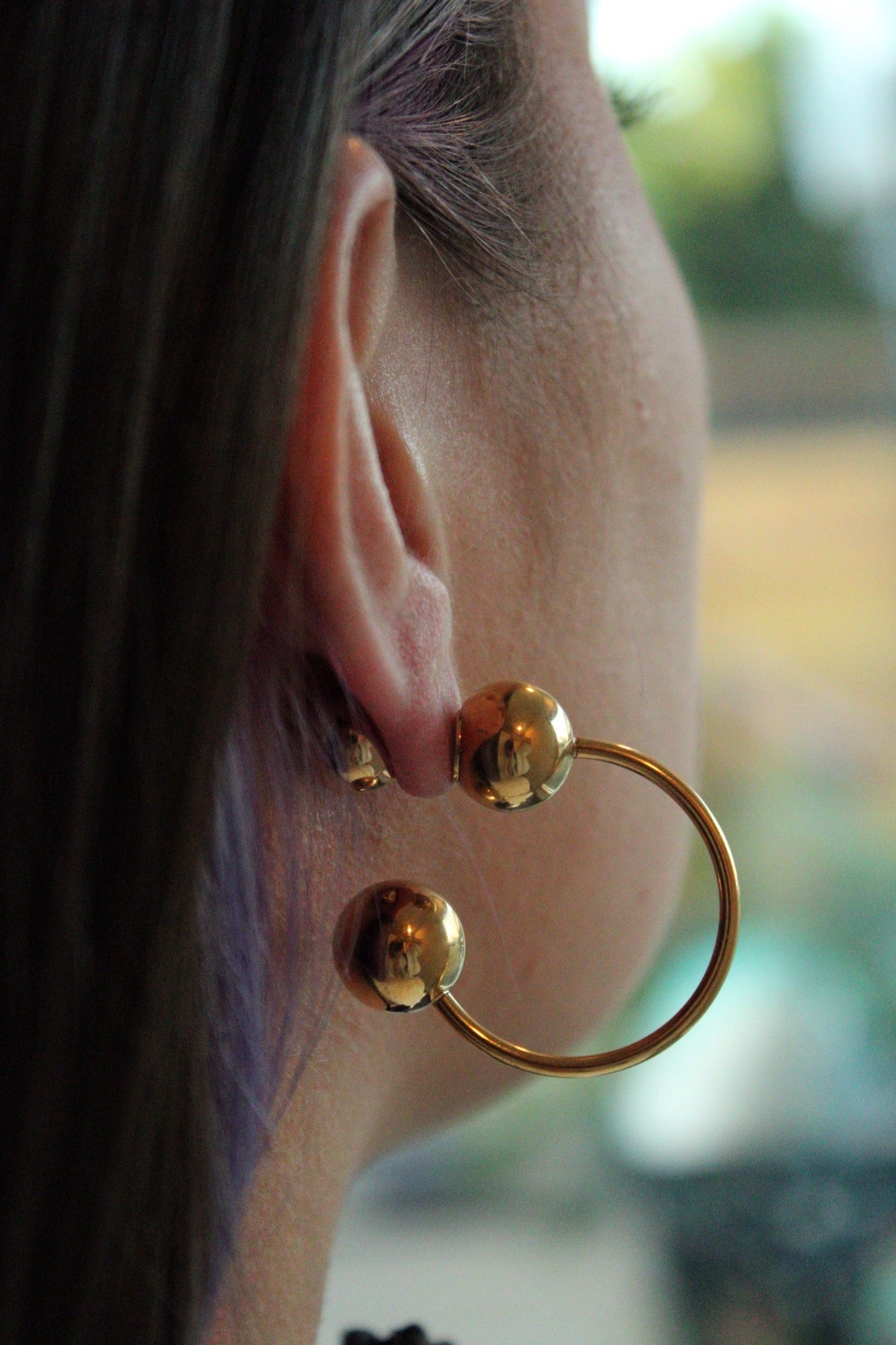 SPHERE GOLD EARRINGS